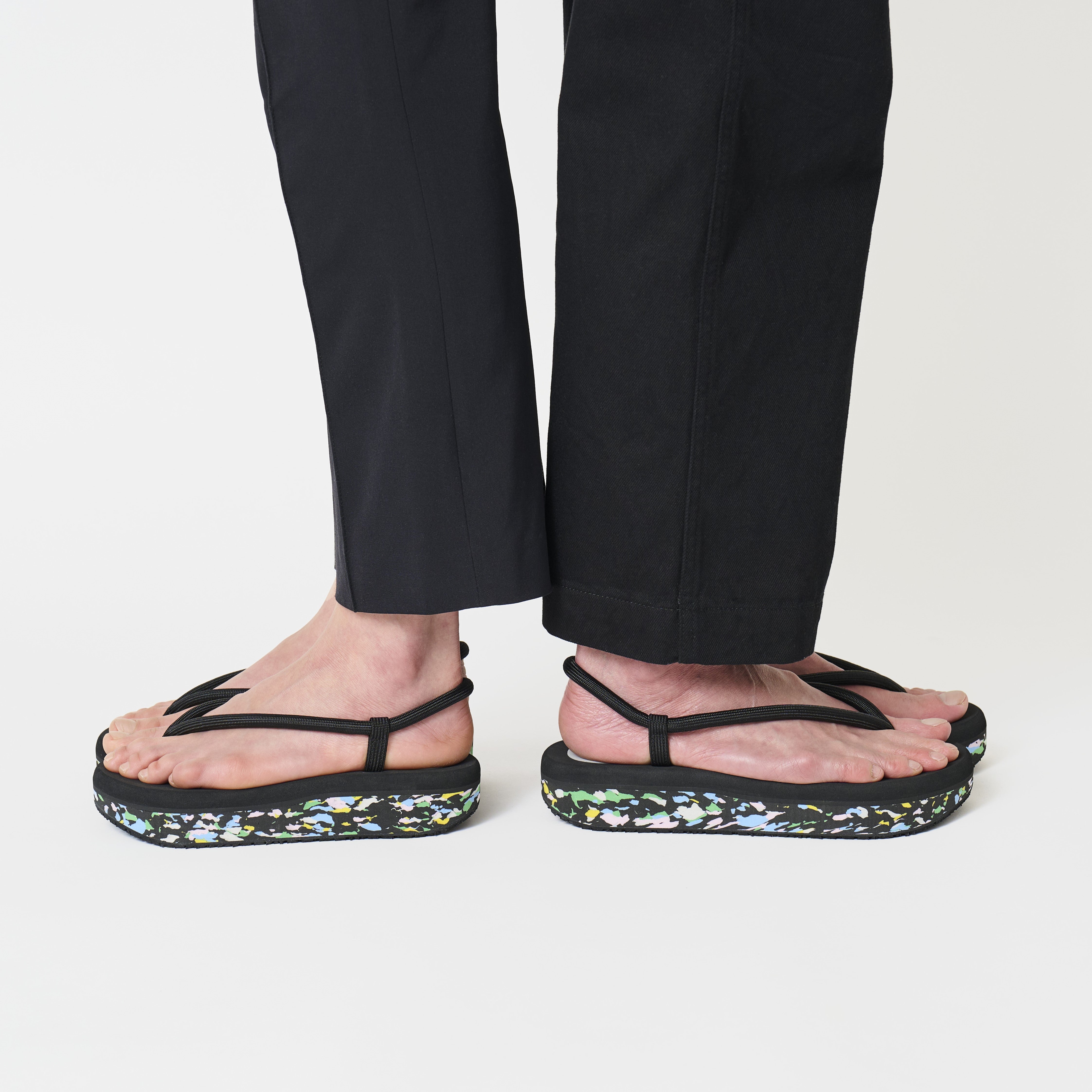 buntA waraji sandal_atsuzoko black