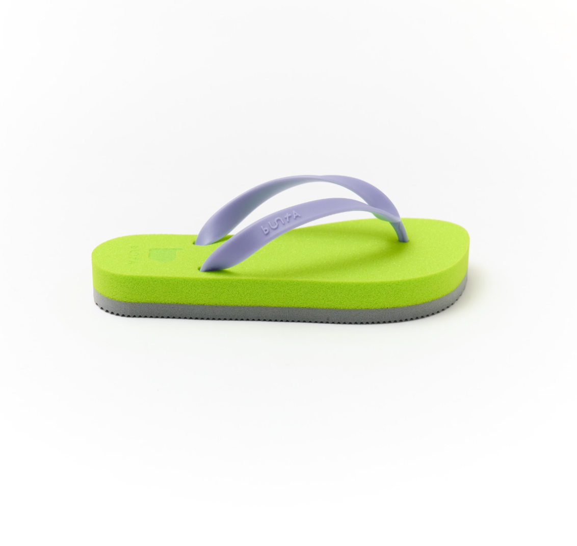 buntA b-sandal smooth lime / purple