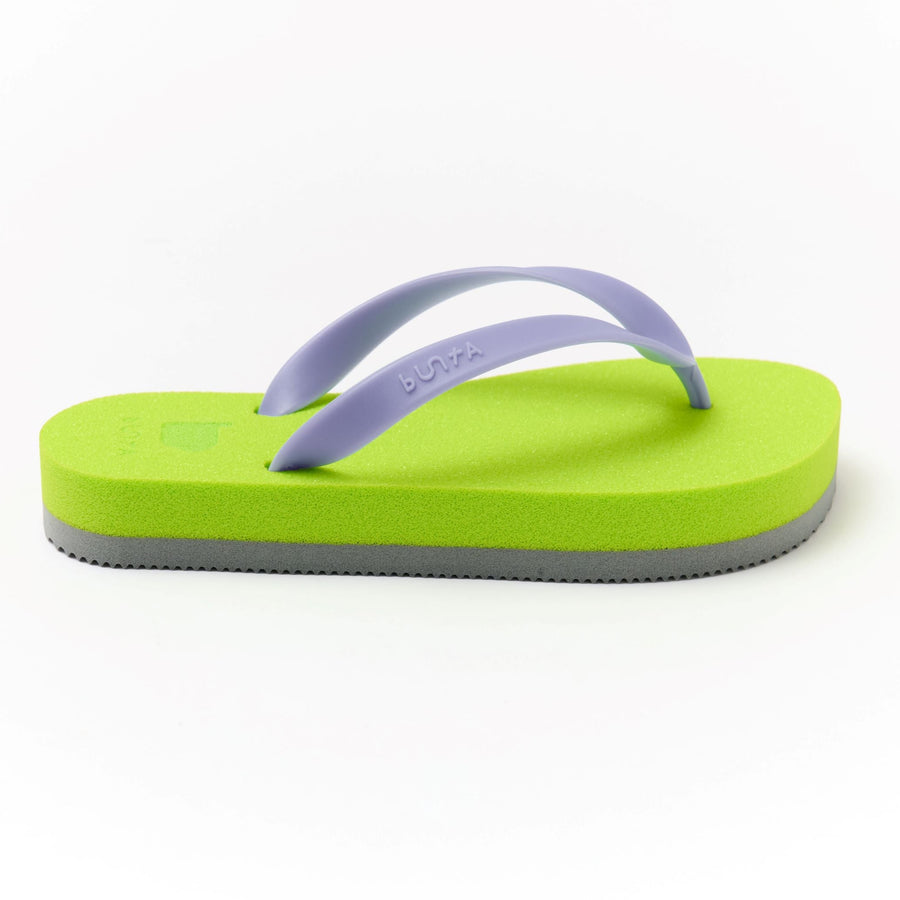 buntA b-sandal smooth lime / purple
