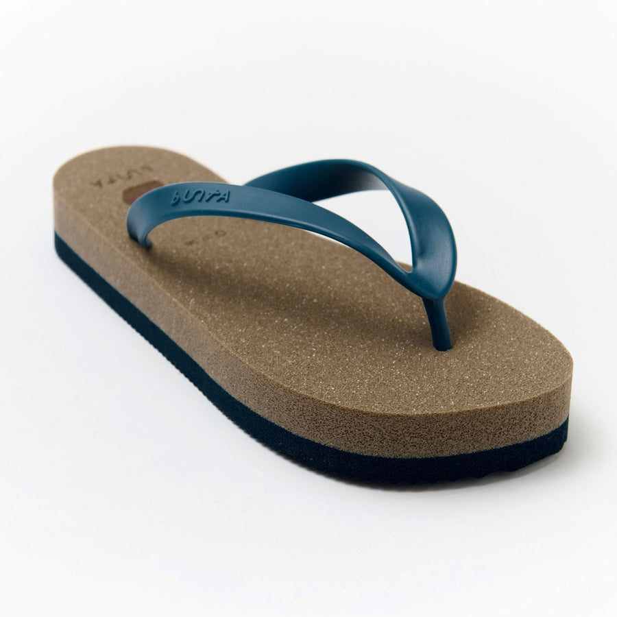 buntA b-sandal smooth beige / blue