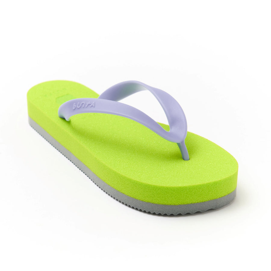 buntA b-sandal smooth lime / purple
